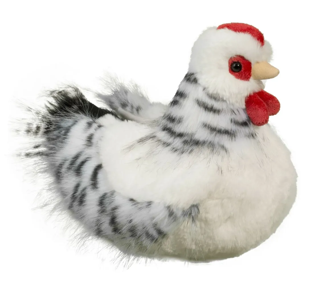 Farm<Douglas Toys Salty Black & White Hen