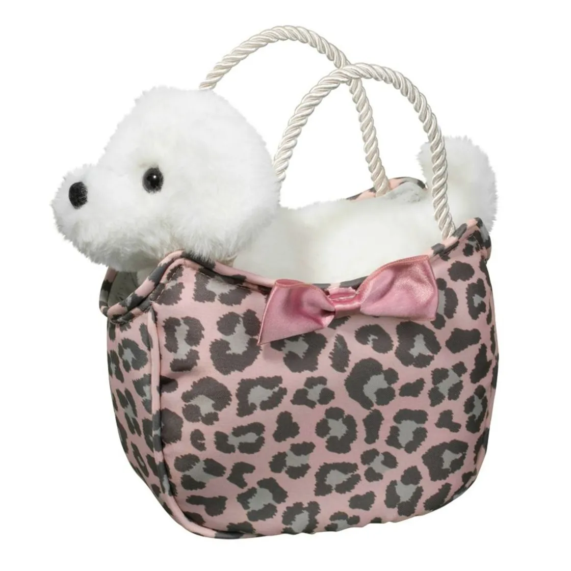 Sassy Pet Saks<Douglas Toys Sweet Leopard Sassy Sak With White Dog