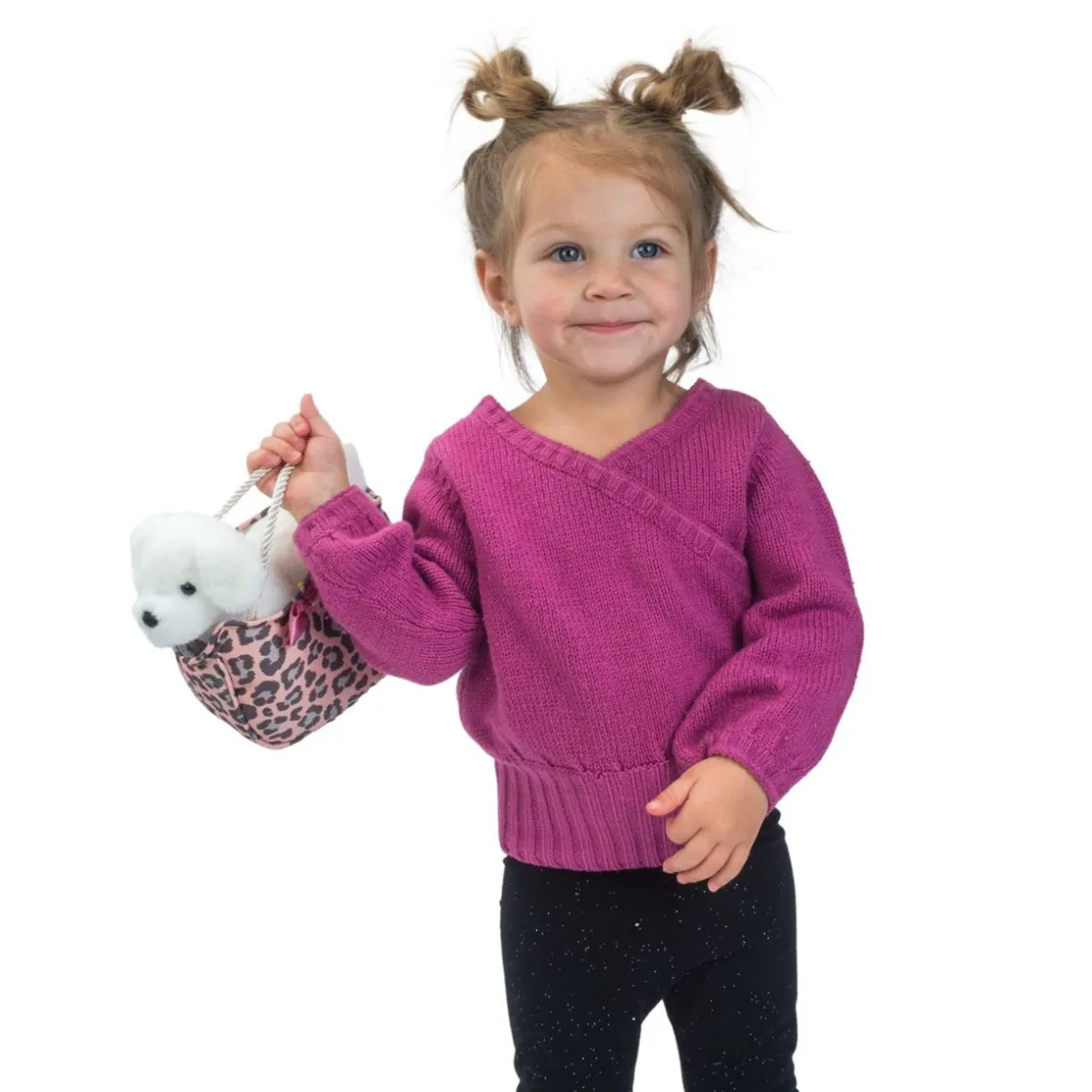 Sassy Pet Saks<Douglas Toys Sweet Leopard Sassy Sak With White Dog